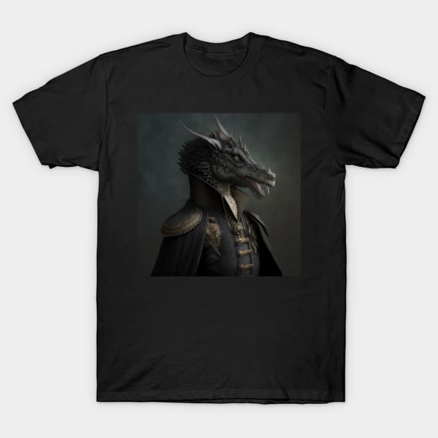 Goth Dragon Lord T-Shirt by Obotan Mmienu